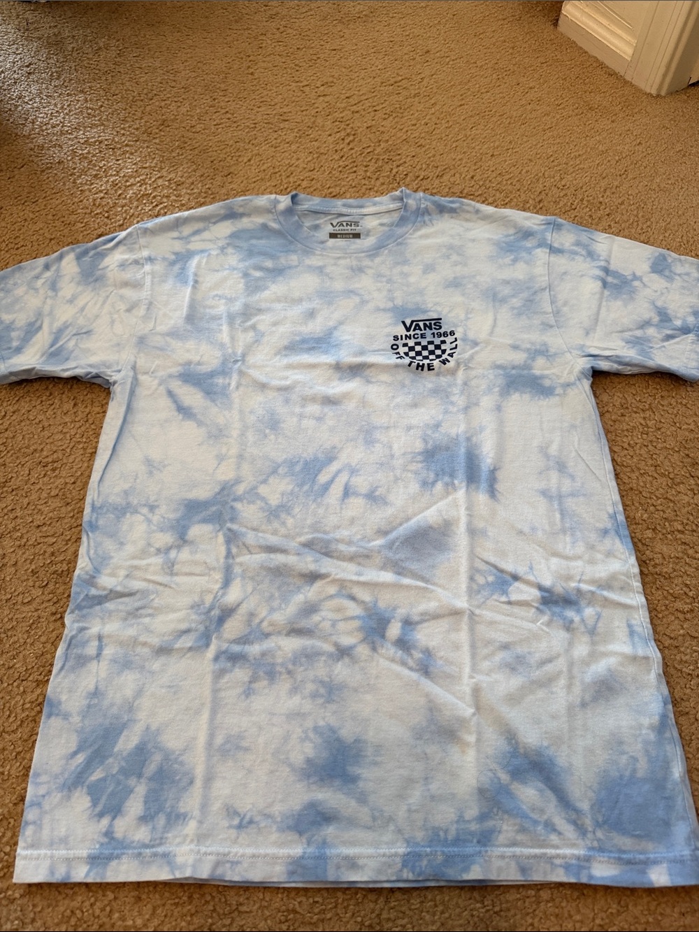 Vans Light Blue Tie-Dye Chest Logo Tee
